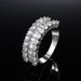 Cao Shi Copper Plated Platinum trapezium zircon lady's ring luxury hand jewelry_ipsvogv.com