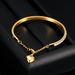 New European and American single row diamond set K gold titanium steel bracelet opening adjustable love bracelet for women gift_ipsvogv.com