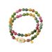 Natural Crystal Optimized Tourmaline Double Circle Bracelet, Colorful, Niche, Light Luxury, High-end, Exquisite Women's_ipsvogv.com