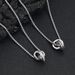 Titanium Steel Zircon Necklace For Men And Women, Personalized Interlocking Double Rings, Simple Hip Hop Sweater Chain, Couple Jewelry_ipsvogv.com