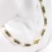 Bamboo Peridot Shell Round Beads Natural Stone Bracelet Necklace Set Female Adjustable_ipsvogv.com