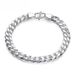 Men's Silver-Plated Bold Horsewhip Bracelet Simple Style Braided Wristband Trendy Hip-Hop Light Luxury Jewelry_ipsvogv.com