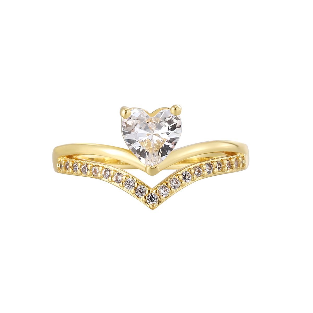 Temperament Luxury Double Layer Ring Female Love Zircon Retro Versatile Ring_ipsvogv.com