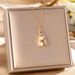 Korean Version Titanium Steel Necklace For Women, Niche, Micro Inlaid, High-end Pearl Peanut Pendant, Light Luxury_ipsvogv.com