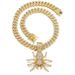 Cool Full Diamond Spider Necklace Pendant Hip Hop Personalized Versatile Unisex Alloy Spider Pendant_ipsvogv.com