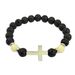 New Luminous Cross Natural Volcanic Stone Fashion Men's Bracelet_ipsvogv.com