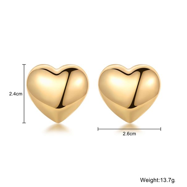 Gold Earrings for Women Heart Shaped Rose Gold Earrings K Love Simple Fashion Earrings_ipsvogv.com