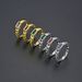 Women’s Jewelry Set Fashion Simple Twisted Square Colored Diamond Zircon CZ Ring Female Open Adjustable Design Ring Ins Style_ipsvogv.com