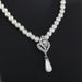 Trendy Jewelry New Pearl Set Necklace And Earrings Two-Piece Fashion Korean Accessories For Women_ipsvogv.com