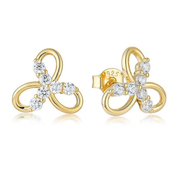 Fashion earrings for women S925 sterling silver zircon twisted earrings earrings pendant jewelry_ipsvogv.com