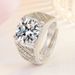 Kwai 5-Carat Full Aggressive Men's Twill Moissane Diamond Heart Eight Arrow Ring_ipsvogv.com