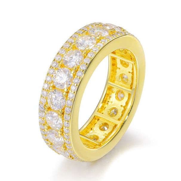 Men And Women's Jewelry S925 Sterling Silver Moissanite Ring Exquisite Circle Moissanite Ring Hand Jewelry Ring Jewelry_ipsvogv.com