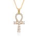 Minimalist Cross Pendant Necklace - Cubic Zirconia Elegant Statement Jewelry, High-End Net Celebrity Style For Women (C268)_ipsvogv.com