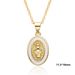 Religious Oval Oil Drop Pendant Pendant Female Jewelry Catholic Jesus Virgin Mary Necklace_ipsvogv.com