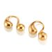 French Niche Design Water Droplet Mirror Striped Couple Ring, Light Luxury Color Preservation Open Ring_ipsvogv.com