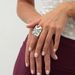 Design Sense Geometric Square Pleated Female Hip-hop Ins Style Metal Index Finger Ring Ring_ipsvogv.com