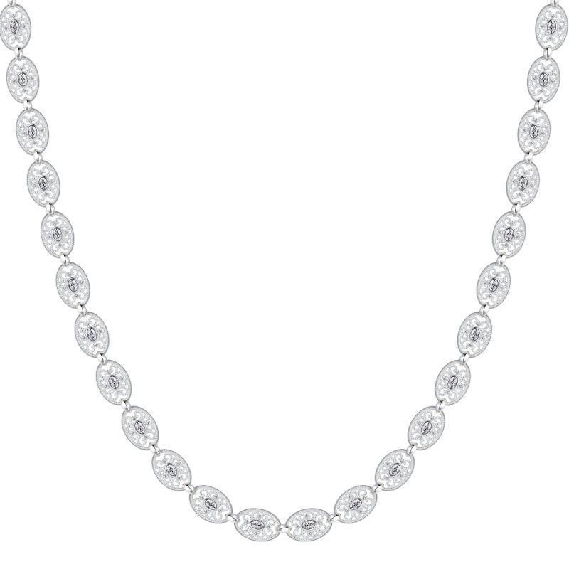 The Beauty Of Sofess, Woven Light, Original Medieval Hollow Lace Niche Design, Retro Micro Inlaid Necklace, Short Style,_ipsvogv.com