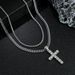 Fashion Full Diamond Hip Hop Cross Necklace Accessories Women's High Grade Long Style Stacked Collarbone Chain_ipsvogv.com