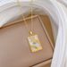 【 Titanium Steel 】 Holding The Sun, Moon, Shell, Diamonds, Light Luxury Temperament, Gorgeous Full Of Diamonds Necklace,_ipsvogv.com