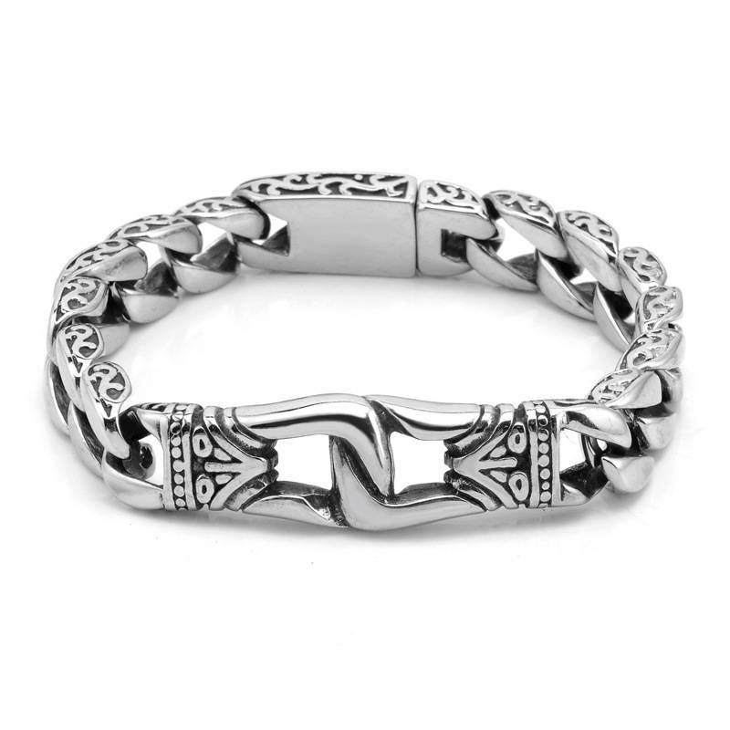 Retro Totem Cuban Bracelet Creative men's hip hop keel bracelet_ipsvogv.com