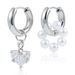 Fashion Double-ring Dual-purpose Earrings, Light Luxury Zircon Love Pendant Accessories Earrings For Women_ipsvogv.com