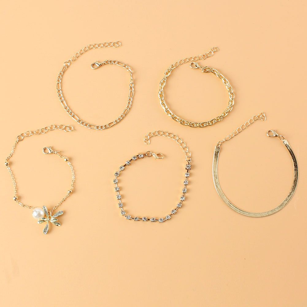 Foot Jewelry Flat Snake Chain Multi Layer Fashion Women's Sexy Bracelet Bracelet_ipsvogv.com