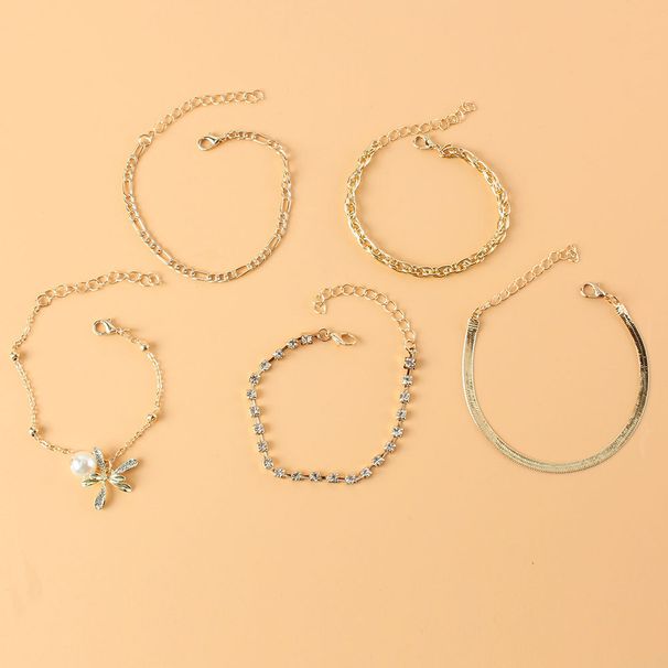 Foot Jewelry Flat Snake Chain Multi Layer Fashion Women's Sexy Bracelet Bracelet_ipsvogv.com