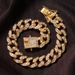 Double Row Full Diamond Hip Hop Cuban Chain New Street hipster Cuban Chain Bracelet Necklace_ipsvogv.com