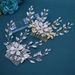 Bride Handmade Elegant Bridal Hair Comb With Crystal Leaves And Flowers - Handcrafted Wedding Hair Accessory For Women, Silver And Gold_ipsvogv.com