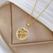 Star 【 】 Round Fashion Light Luxury Charm Gorgeous Full Diamond Necklace Women's Versatile Clavicle Chain Titanium Steel 【 】_ipsvogv.com