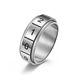 Simple trendy wear digital rotating ring decompression rotating titanium steel Arabic numeral ring_ipsvogv.com