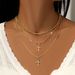 Exaggerated personality cross pendant clavicle chain light luxury multi-layer stacked niche Jewelry necklace_ipsvogv.com