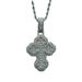 Hip Hop Cross Pendant Personality Trendsetter T Square Zircon Men's Necklace Accessory_ipsvogv.com