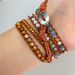 Retro Natural Ocean Stone Bracelet Beads Pure Handmade Natural Stone Woven Bohemian Bracelet_ipsvogv.com