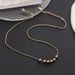 New Liufu Lingmen Titanium Steel Necklace, Women's Gold Versatile, Colorless Beaded Lock Straight_ipsvogv.com