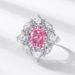 Willson Jewelry New Personalized Silver S925 Pink Ring Fashion Light Luxury Ice Flower Cut High Carbon Diamond Ring_ipsvogv.com