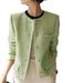 Women's Clothing Wool tweed autumn short candy green tops _ipsvogv.com