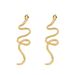 Ins Personality Creative Metal Snake Shaped Earrings Simple High End Diamond Studded Curved Design Earrings Net Red Ear Jewelry_ipsvogv.com
