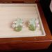 Fresh And Elegant Fashion Crystal Flower Pearl For Women, Light Luxury Sweet Versatile S Silver Needle Earrings_ipsvogv.com