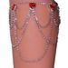 jewelry chain wave multi-layer love leg chain Ruby Diamond body chain_ipsvogv.com