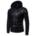 Men's clothing leather jacket Handsome leather jacket with cotton thickened motorcycle pilot autumn and winter coat_ipsvogv.com