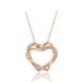 Women’s Jewelry Set Fashion fashion heart shaped earrings and necklace jewelry set zircon micro inlaid real gold plated_ipsvogv.com