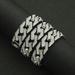 Cool hip-hop men's motorcycle domineering glittering pink Cuban chain trendy street dance wide bracelet_ipsvogv.com