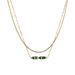 K Gold Waterproof Non Fading Jewelry Exquisite Double Layer High Grade Natural Stone Stainless Steel Clavicle Necklace Female_ipsvogv.com