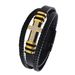 Men's Jewelry Copper Inlaid Zircon Cross Bracelet Fashionable PU Leather Rope Hand Woven Alloy Bracelet Jewelry_ipsvogv.com