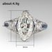 Cao Shi Fashion Commuter Paired with Women's Ring Inlaid with Horse Eyes Large Zircon Ring_ipsvogv.com