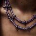 Hip Hop Rap Panther Style Niche Design Gun Black Purple Diamond Tennis Necklace Fashion Accessories_ipsvogv.com