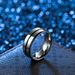 Simple blue groove titanium steel ring stainless steel jewelry accessories_ipsvogv.com