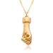 Retro Gold Personality Hand Shaped Pendant Necklace Female Ins Trendy Internet Celebrity Temperament Cold Style Clavicle Chain_ipsvogv.com