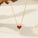 Red Heart Pendant Necklace - Real Gold Plated Stainless Steel Clavicle Chain_ipsvogv.com